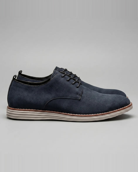 Men's Suede Derby Shoes Brown Lace-Up Cupsole - Valedrian — view 12