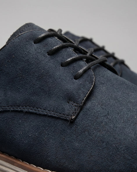 Men's Suede Derby Shoes Brown Lace-Up Cupsole - Valedrian — view 14