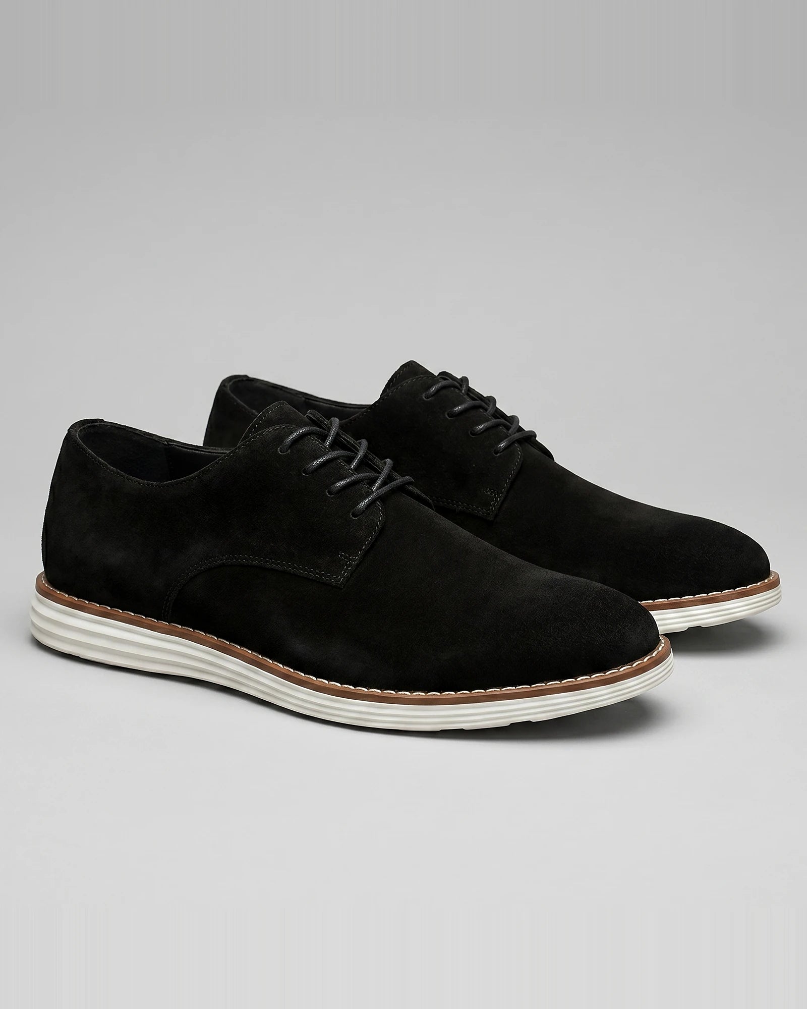 Men's Suede Derby Shoes Brown Lace-Up Cupsole - Valedrian — view 16