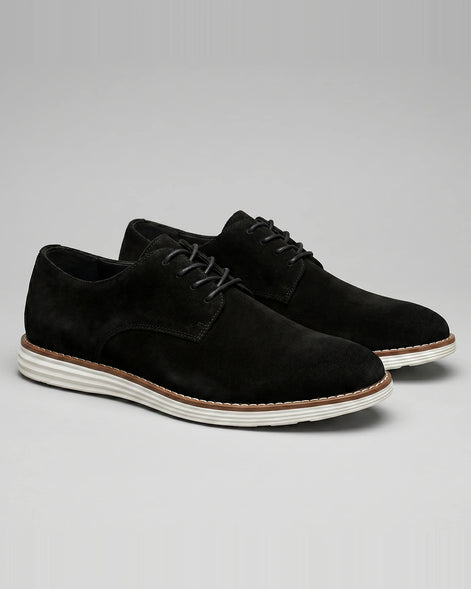 Men's Suede Derby Shoes Brown Lace-Up Cupsole - Valedrian — view 16