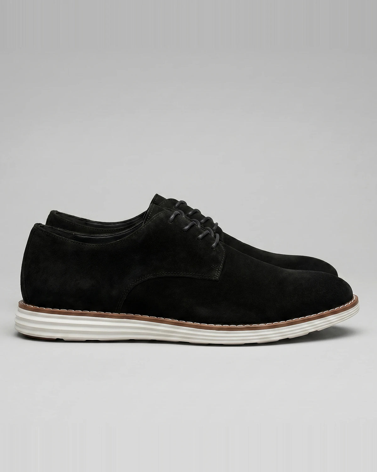 Men's Suede Derby Shoes Brown Lace-Up Cupsole - Valedrian — view 17