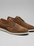 Men's Suede Derby Shoes Brown Lace-Up Cupsole - Valedrian