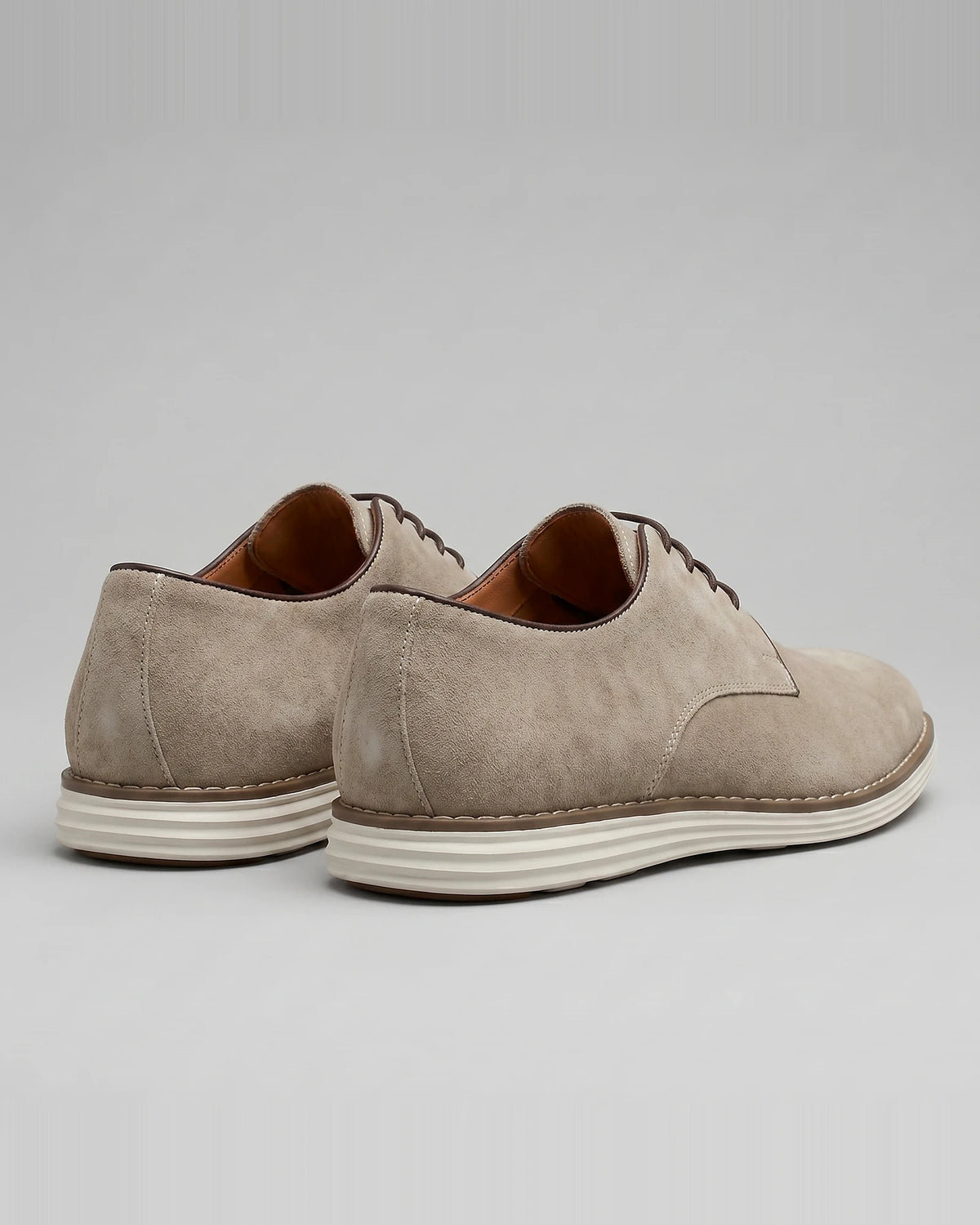 Men's Suede Derby Shoes Brown Lace-Up Cupsole - Valedrian — view 8