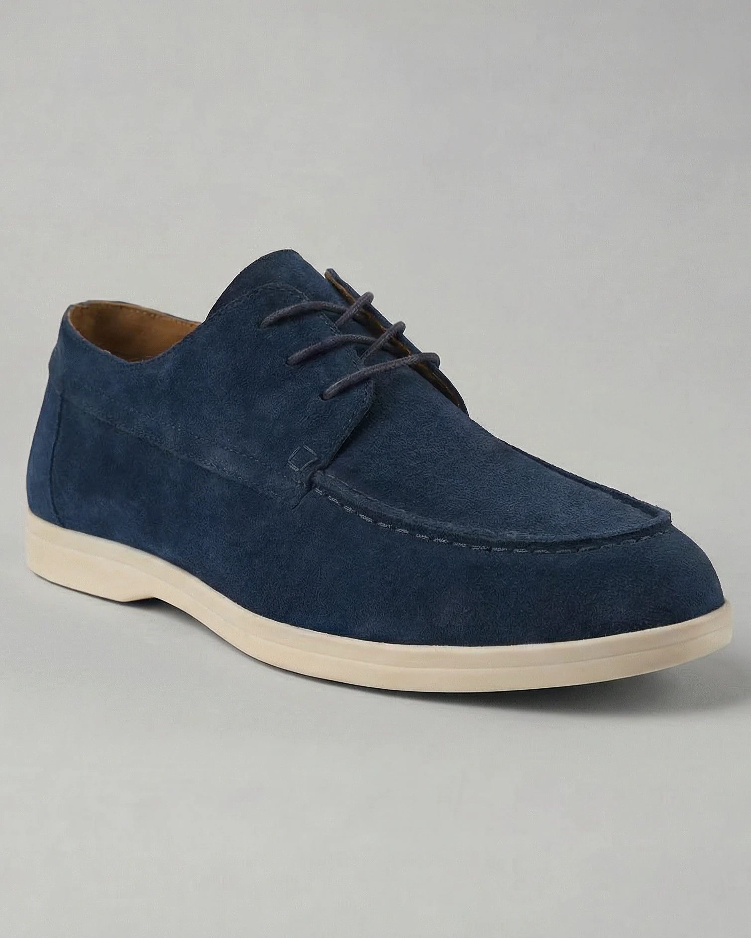 Men's Suede Lace-Up Shoes in Mocha with Lightweight Sole - Valedrian — view 10