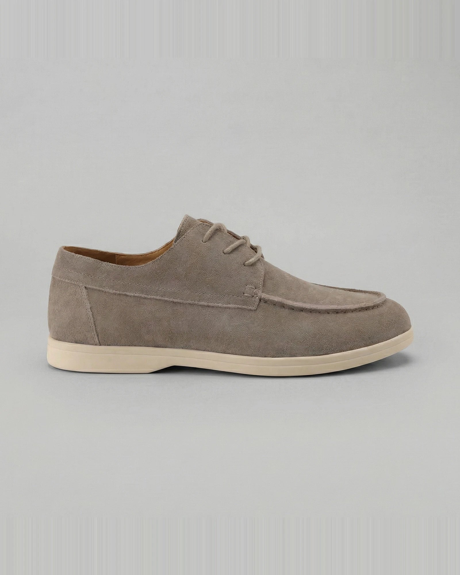 Men's Suede Lace-Up Shoes in Mocha with Lightweight Sole - Valedrian — view 2