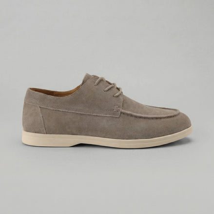 Men's Suede Lace-Up Shoes in Mocha with Lightweight Sole - Valedrian — view 2