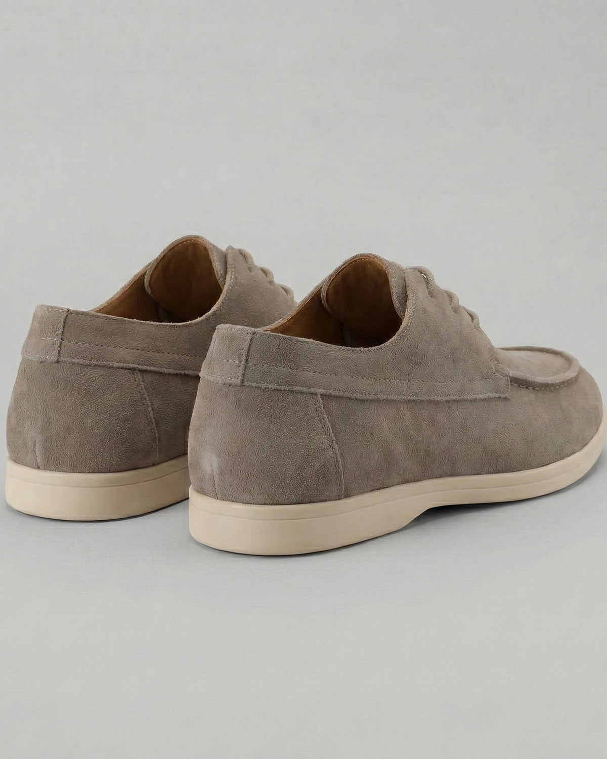 Men's Suede Lace-Up Shoes in Mocha with Lightweight Sole - Valedrian — view 3