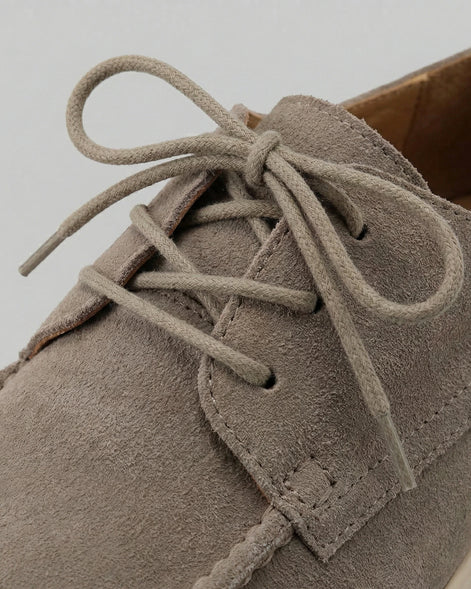 Men's Suede Lace-Up Shoes in Mocha with Lightweight Sole - Valedrian — view 4