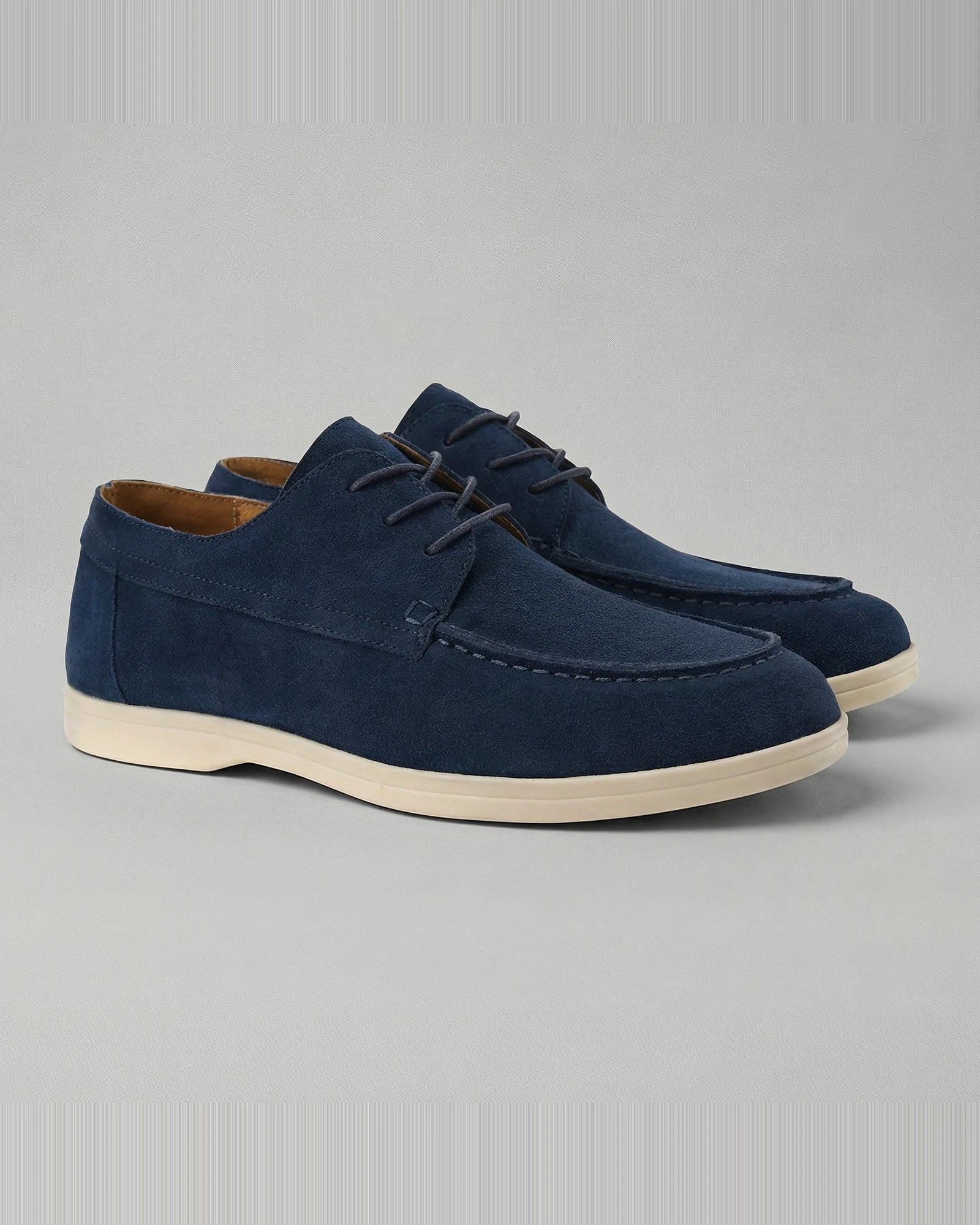Men's Suede Lace-Up Shoes in Mocha with Lightweight Sole - Valedrian — view 6