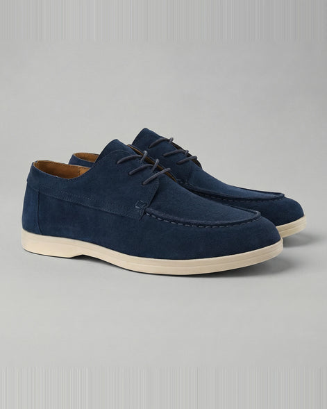 Men's Suede Lace-Up Shoes in Mocha with Lightweight Sole - Valedrian — view 6