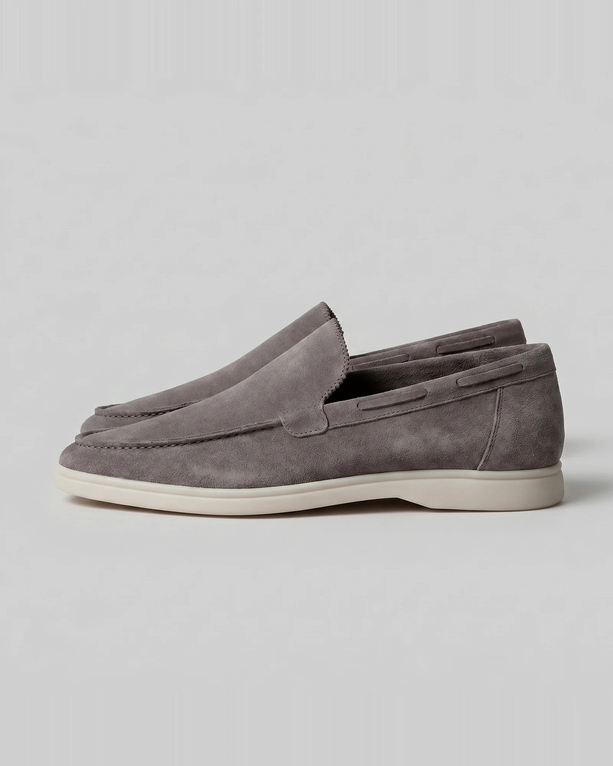 Men's Suede Loafers Light Beige Slip-On Shoes - Valedrian — view 13