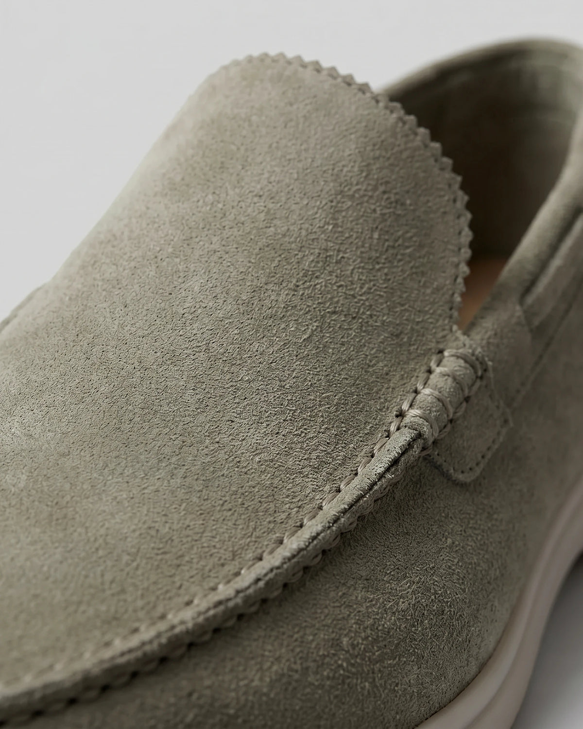 Men's Suede Loafers Light Beige Slip-On Shoes - Valedrian — view 8