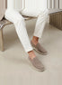 Men's Suede Loafers Slip-On Low Profile Light Beige – Valedrian