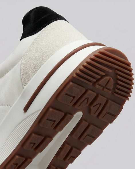 Men's Suede & Nylon Panel Trainers – White & Black, UK 5–10 | Valedrian — view 4