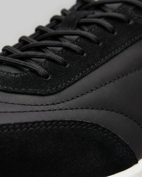Men's Suede & Nylon Panel Trainers – White & Black, UK 5–10 | Valedrian — view 9