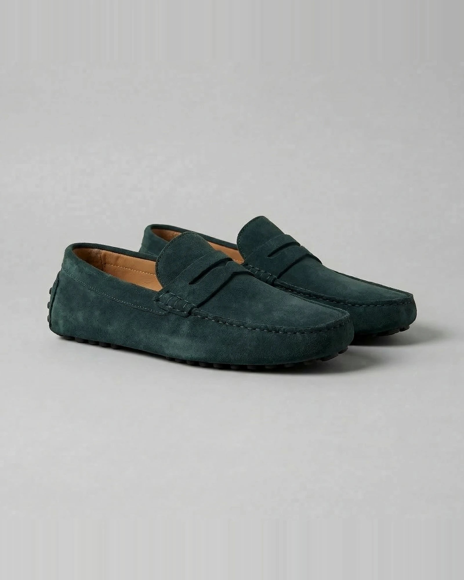 Men's Suede Penny Loafers Brown Rubber Sole Sizes 5–9.5 – Valedrian — view 11