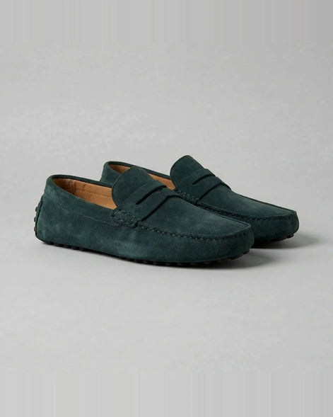Men's Suede Penny Loafers Brown Rubber Sole Sizes 5–9.5 – Valedrian — view 11