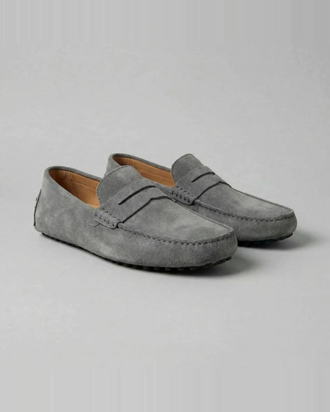 Men's Suede Penny Loafers Brown Rubber Sole Sizes 5–9.5 – Valedrian — view 5