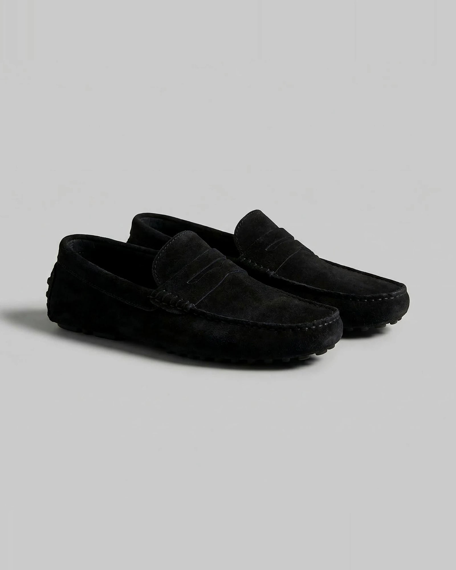 Men's Suede Penny Loafers Brown Rubber Sole Sizes 5–9.5 – Valedrian — view 8