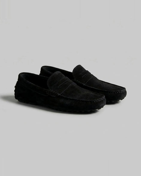 Men's Suede Penny Loafers Brown Rubber Sole Sizes 5–9.5 – Valedrian — view 8