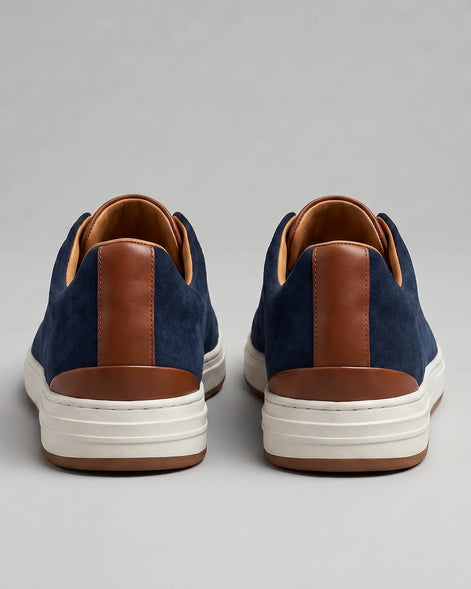 Men's Suede Slip-On Shoes Black & Khaki Cushioned Insole Rubber Sole - Valedrian — view 13