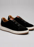 Men's Suede Slip-On Shoes Black & Khaki Cushioned Insole Rubber Sole - Valedrian