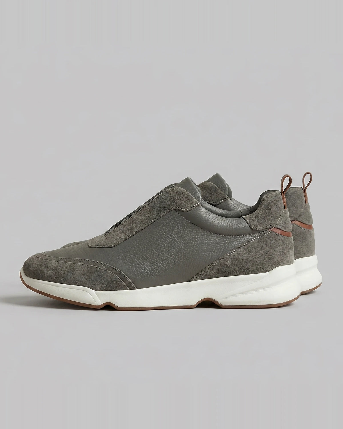 Men's Suede Slip-On Sneakers Leather and Suede Brown Sizes 6–11 – Valedrian — view 12