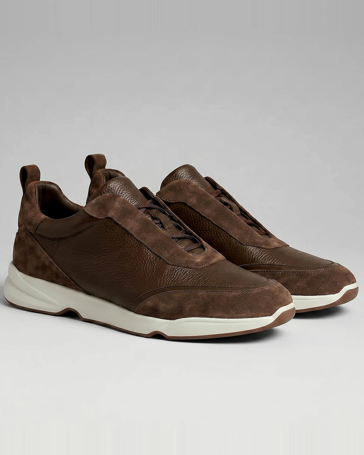 Men's Suede Slip-On Sneakers Leather and Suede Brown Sizes 6–11 – Valedrian