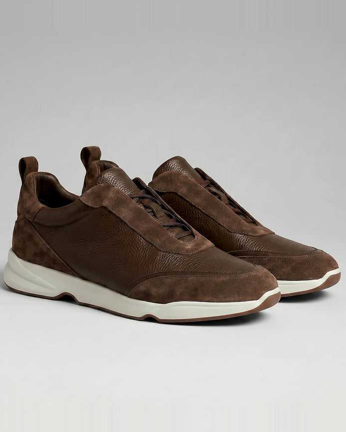 Men's Suede Slip-On Sneakers Leather and Suede Brown Sizes 6–11 – Valedrian