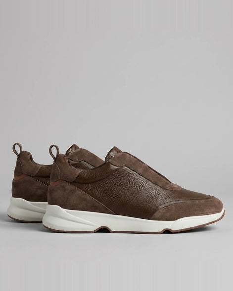 Men's Suede Slip-On Sneakers Leather and Suede Brown Sizes 6–11 – Valedrian — view 2
