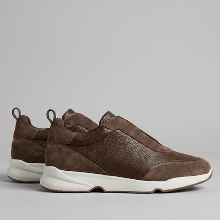 Men's Suede Slip-On Sneakers Leather and Suede Brown Sizes 6–11 – Valedrian — view 2