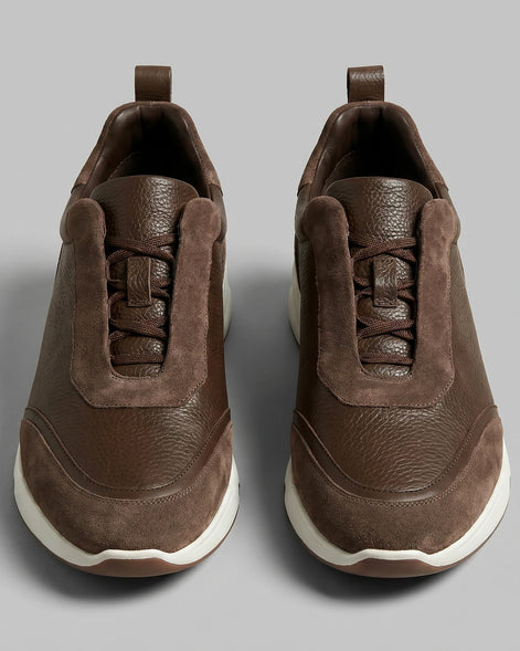 Men's Suede Slip-On Sneakers Leather and Suede Brown Sizes 6–11 – Valedrian — view 3