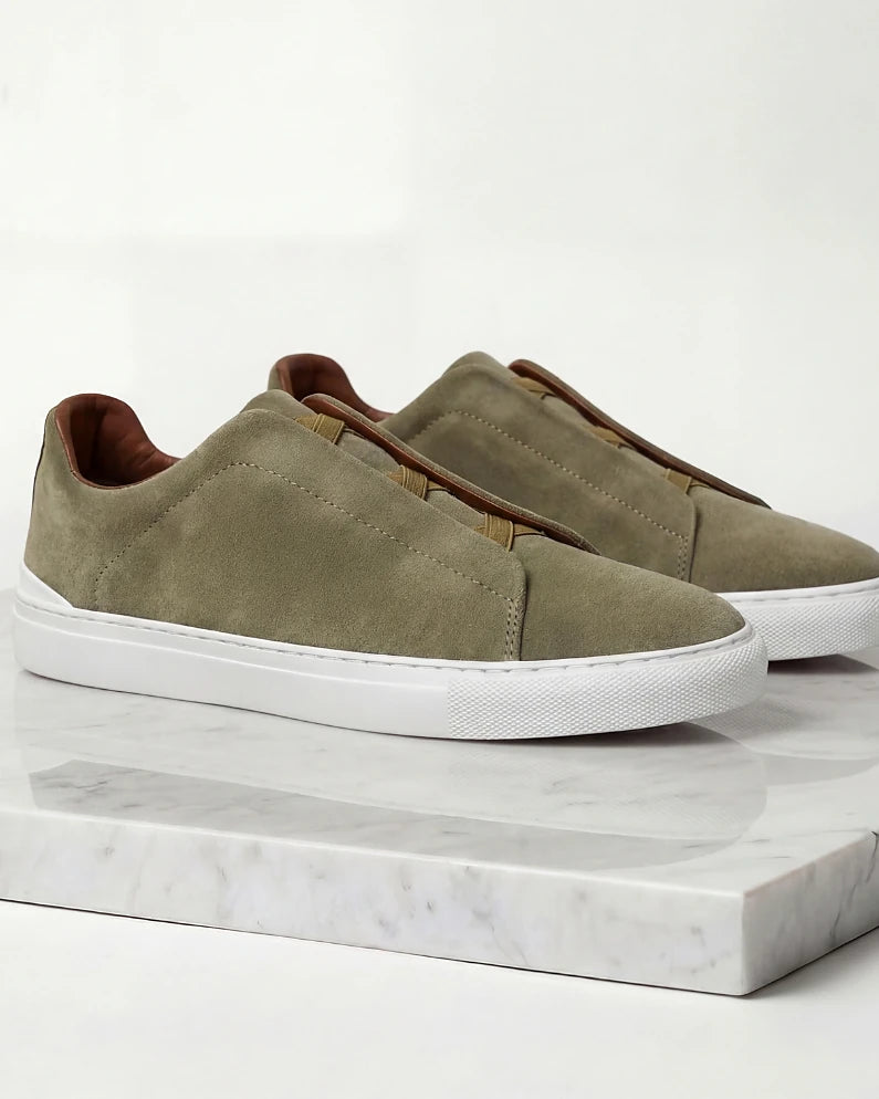 Men's Suede Sneakers Navy Blue Sizes 5–9.5 Loop Lacing - Valedrian — view 8