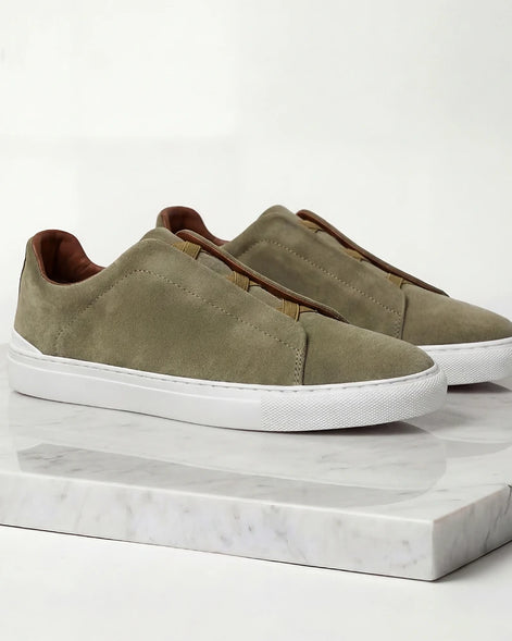 Men's Suede Sneakers Navy Blue Sizes 5–9.5 Loop Lacing - Valedrian — view 8