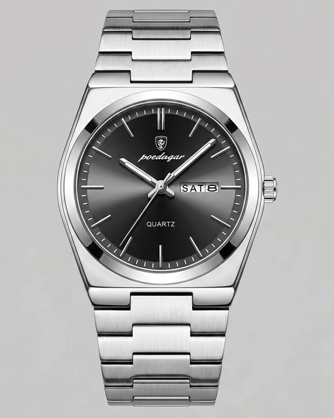 Men's Sunburst Emerald Dial Steel Bracelet Watch Day-Date – Valedrian — view 26