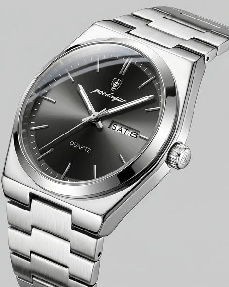 Men's Sunburst Emerald Dial Steel Bracelet Watch Day-Date – Valedrian — view 30