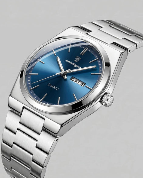 Men's Sunburst Emerald Dial Steel Bracelet Watch Day-Date – Valedrian — view 35