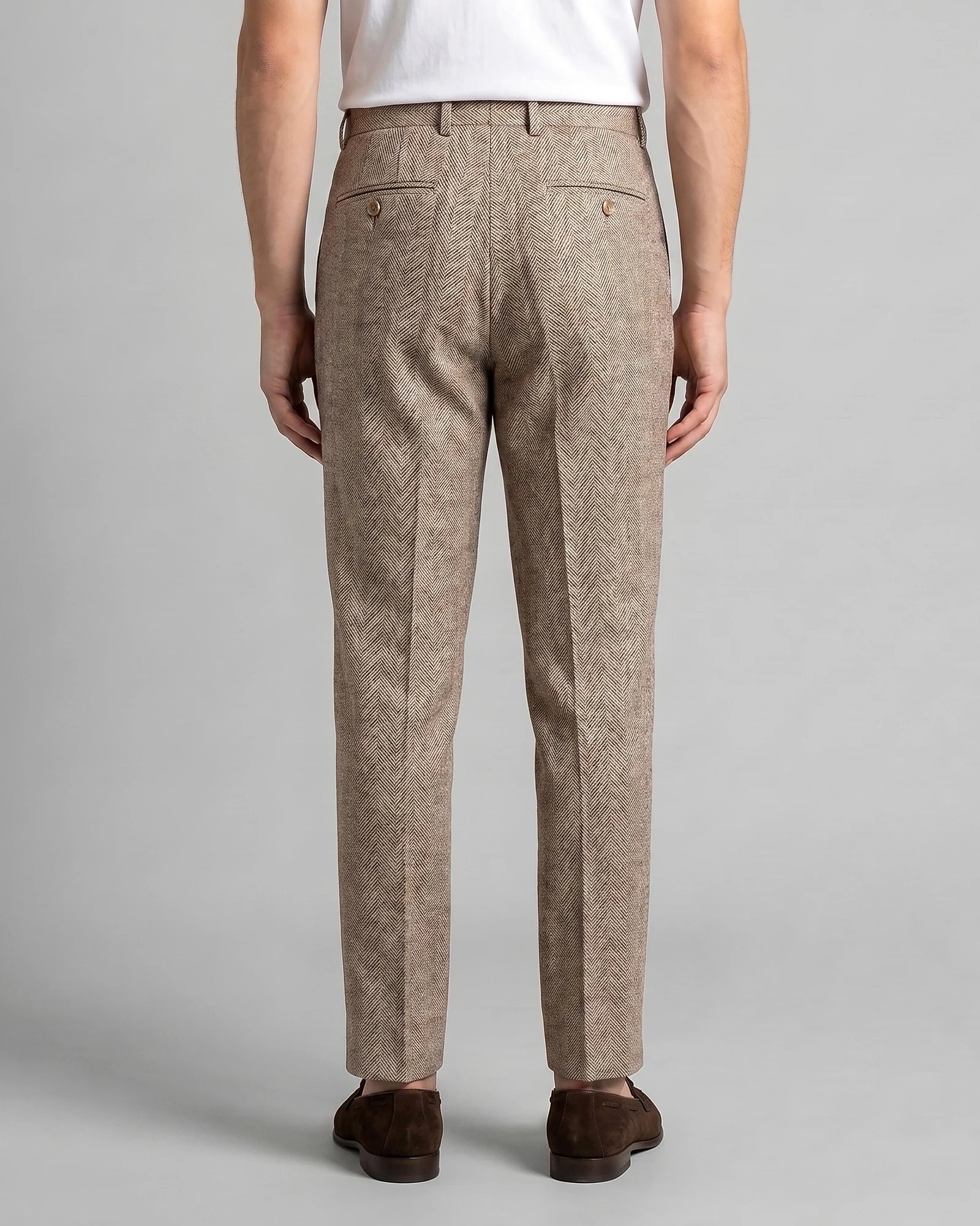 Men's Tailored Ankle-Length Trousers Beige Brown S–4XL - Valedrian — view 13