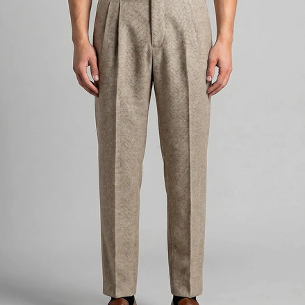 Men's Tailored Ankle-Length Trousers Beige Brown S–4XL - Valedrian