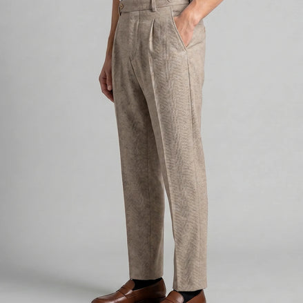 Men's Tailored Ankle-Length Trousers Beige Brown S–4XL - Valedrian — view 2