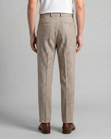 Men's Tailored Ankle-Length Trousers Beige Brown S–4XL - Valedrian — view 3