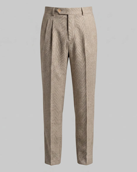 Men's Tailored Ankle-Length Trousers Beige Brown S–4XL - Valedrian — view 5