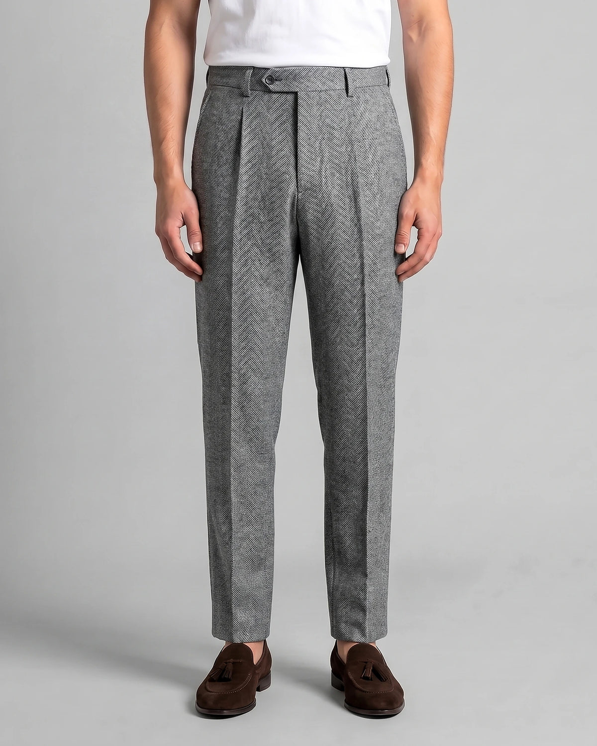 Men's Tailored Ankle-Length Trousers Beige Brown S–4XL - Valedrian — view 6