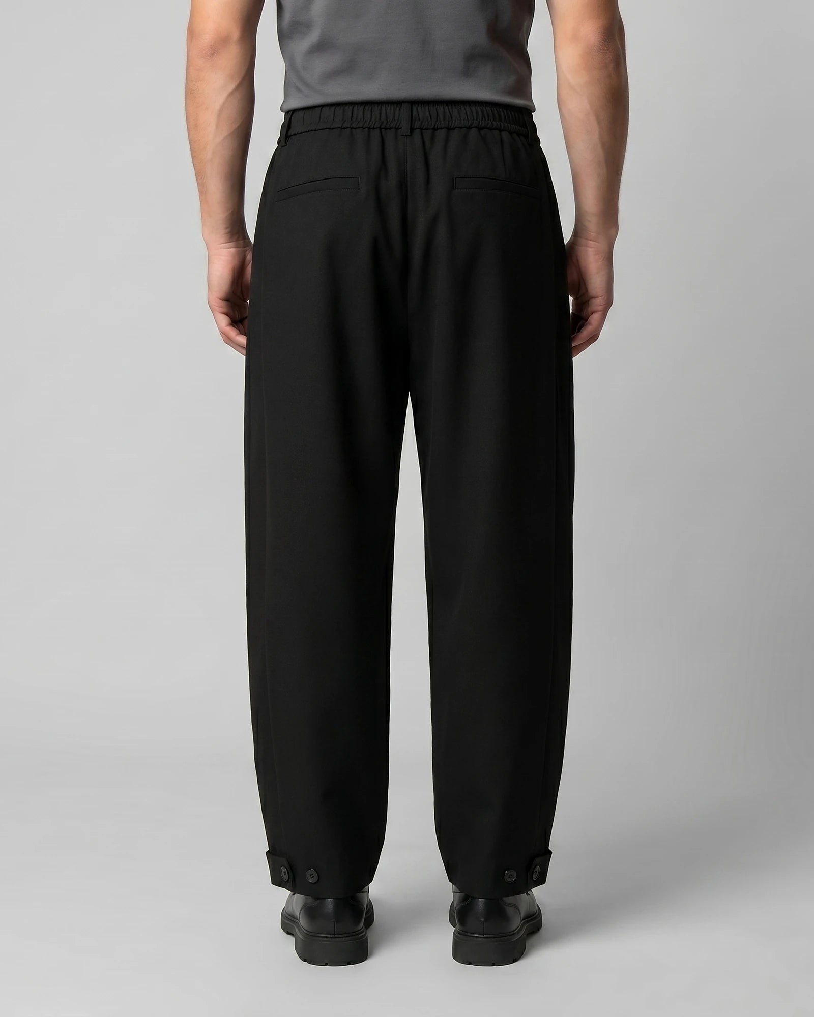 Men's Tapered Trousers Drawstring Waist Buttoned Cuffs – Valedrian — view 13