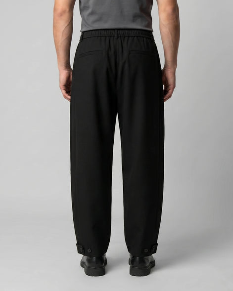 Men's Tapered Trousers Drawstring Waist Buttoned Cuffs – Valedrian — view 13