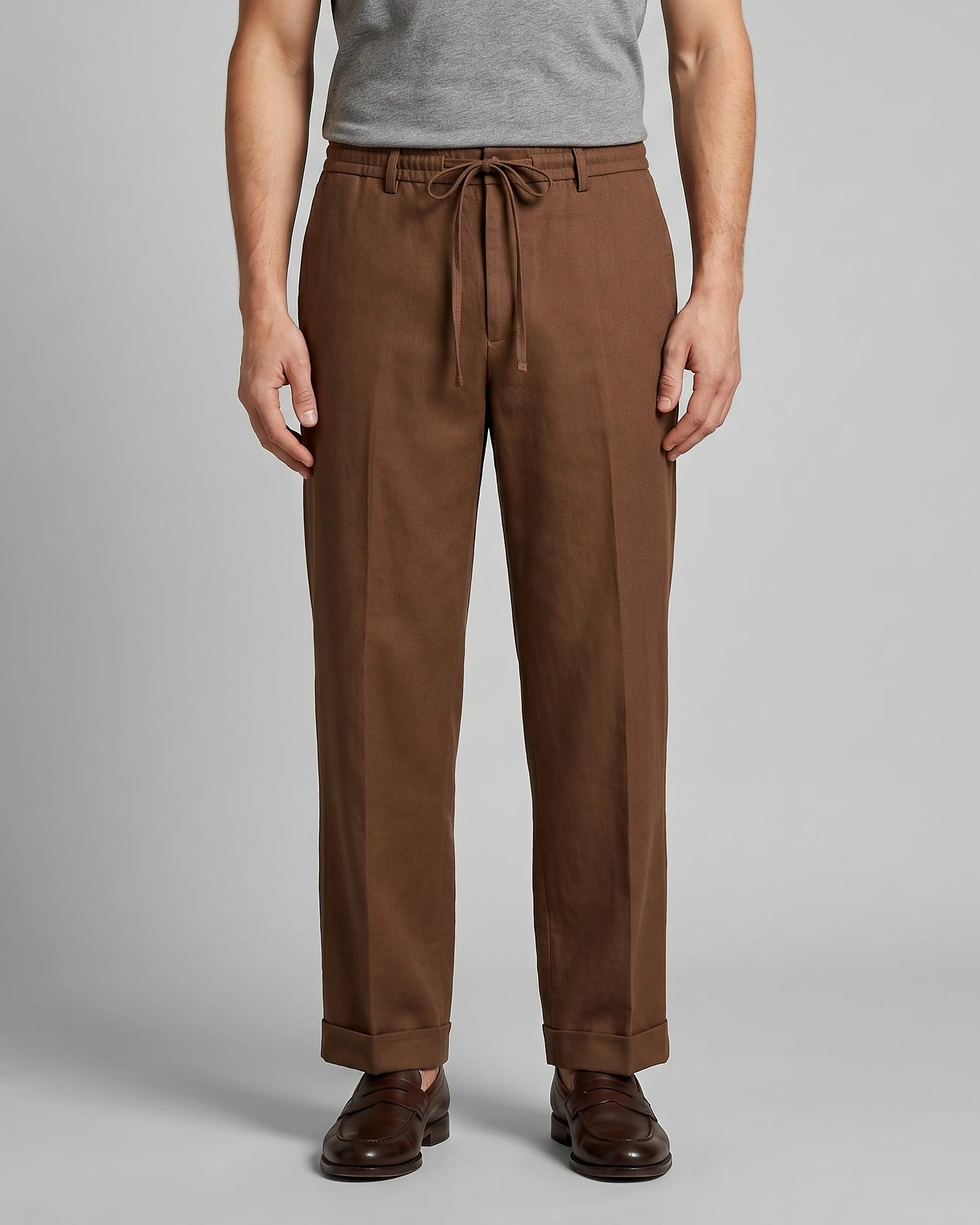 Men's Tapered Trousers Drawstring Waist Buttoned Cuffs – Valedrian — view 16