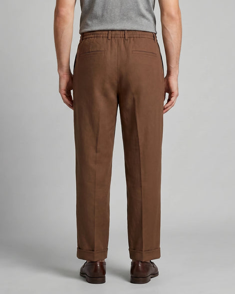 Men's Tapered Trousers Drawstring Waist Buttoned Cuffs – Valedrian — view 18