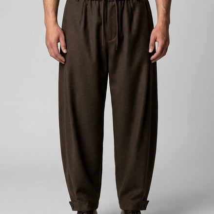 Men's Tapered Trousers Drawstring Waist Buttoned Cuffs – Valedrian