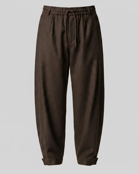Men's Tapered Trousers Drawstring Waist Buttoned Cuffs – Valedrian — view 5