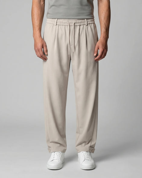 Men's Tapered Trousers Drawstring Waist Buttoned Cuffs – Valedrian — view 6